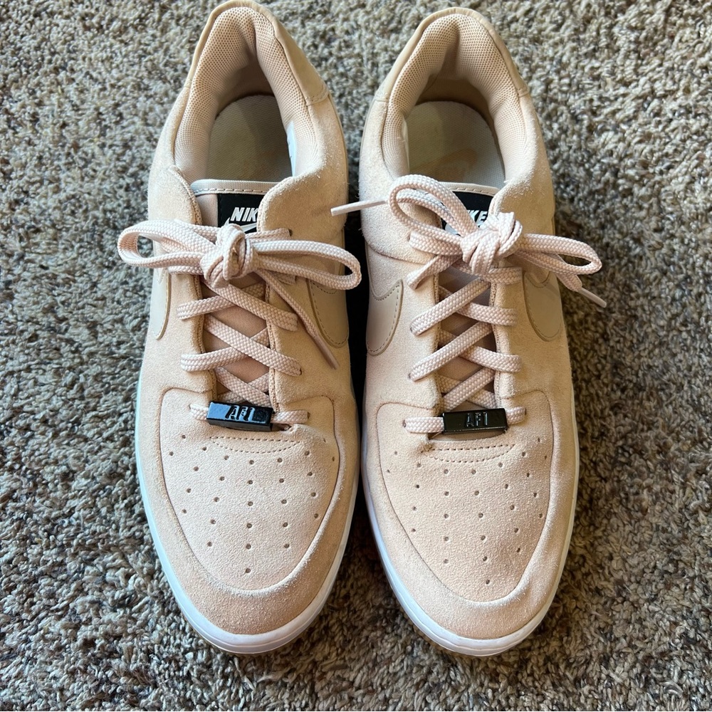 Nike Suede Air Force With platform and Gum Bottom. Size 9. Very limited wear